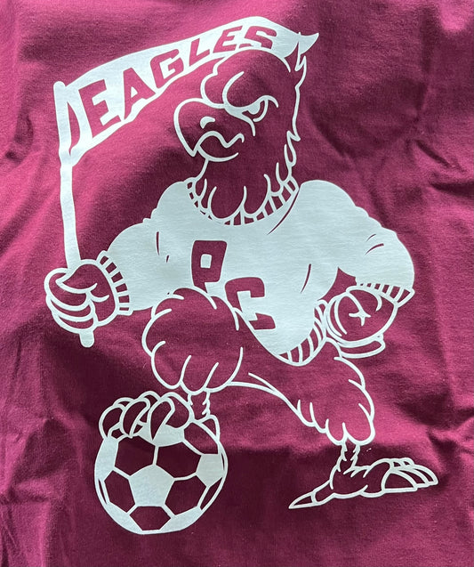 Soccer Eagle Mascot - Maroon